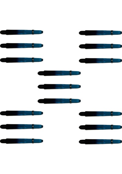 5 Set 15 Adet 48 MM Mavi-siyah Polikarbon Şeffaf Dart Shaft-şaft