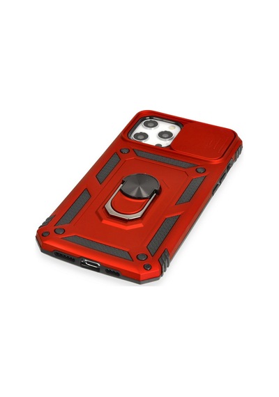 Apple iPhone Uyumlu 12 Pro Max Kılıf Pars Lens Yüzüklü Silikon - Kırmızı Bzsxx00 1