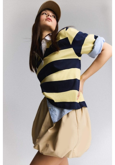 DeFacto Balloon Fit Yüksek Bel Tafta Terry Cotton Mini Etek E6715AX25SPBG793