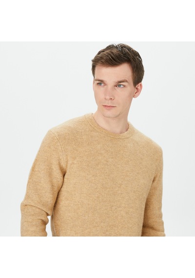 Scotch&soda Erkek Kahverengi Yün Karışımlı Kazak