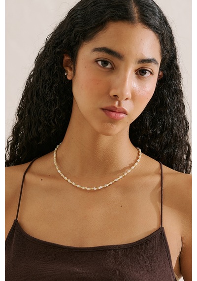 Pearl Boncuk Kolye Ekru Ss26kly00015-02
