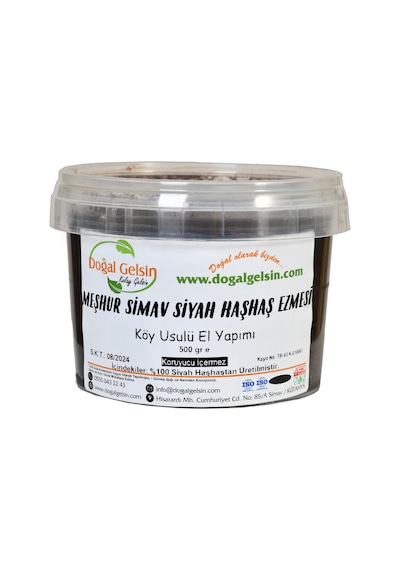 Doğal Gelsin Meşhur Simav Siyah Haşhaş Ezmesi 500 G