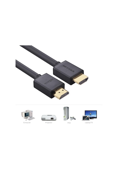 Uhd 4k Yüksek Hızlı Ethernet Ve Hdmı Kablosu, 2 Metre, Siyah Standart