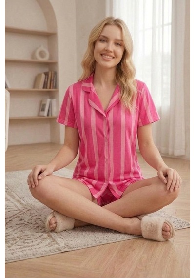 Norcia Sports Fuşya-pembe Çizgili Pijama Takımı, Düğmeli Kısa Kollu 4628-pembe Çok Renkli - 929323026 Çok Renkli - 929323026 Çok Renkli Norcia Sports Fuşya-pembe Çizgili Pijama Takımı, Düğmeli Kısa Kollu 4628-pembe Çok Renkli - 929323026 Çok Renkli - 929323026 Çok Renkli