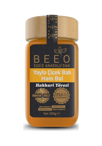 5 Adet Beeo Yayla Çiçek Balı- Ham Bal Hakkari Yöresi 300 G