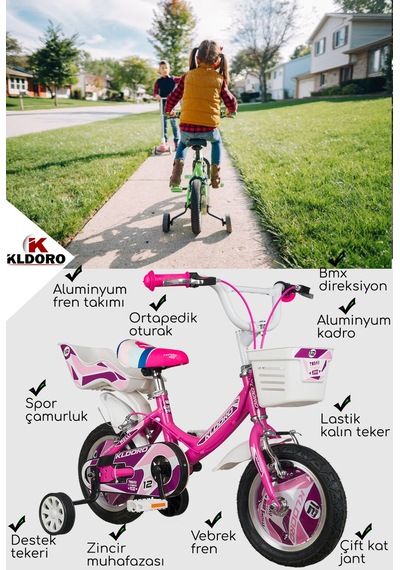 Kldoro Molli 12 Jant Alüminyum Kadro Kız Çocuk Bisikleti