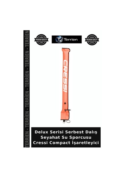 Delux Serisi Serbest Dalış Seyahat Su Sporcusu Cressi Compact İşaretleyici Orange