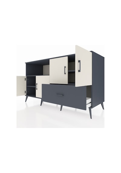 Kronos Konsol 4 Raflı Tek Çekmeceli 4 Kapaklı 176x59x99 Antrasit- Antrasit-aytaşı/antrasit Kronos Konsol 4 Raflı Tek Çekmeceli 4 Kapaklı 176x59x99 Antrasit- Antrasit-aytaşı/antrasit