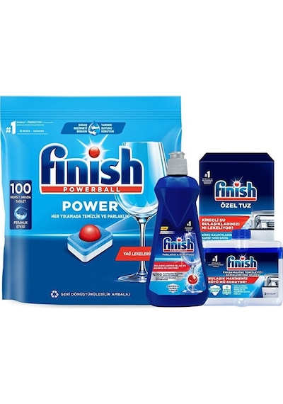 Finish Power Hepsi Bir Arada 100 Tablet Bulaşık Makinesi Deterjan