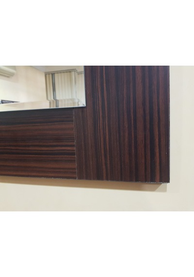 Nsp Dekoratif Ayna 60cmx60cm Mat Abanoz Kahverengi