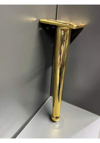 Bone Metal Ayak 25cm Altın Renk Koltuk Puf Dolap Tv Ünite Modern Mobilya Ayağı Komidin Gold