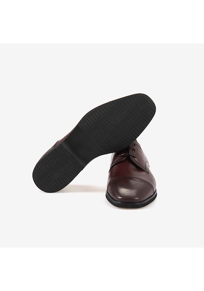 Mocassini Hakiki Geyik Derisi Erkek Klasik Ayakkabı 9101 Bordo Geyik-bordo Buffalo