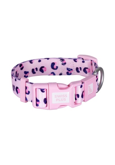 Swissplus Urban Paws Pink Leo Recycled Köpek Tasması - 10 Mm Beyaz - Pembe