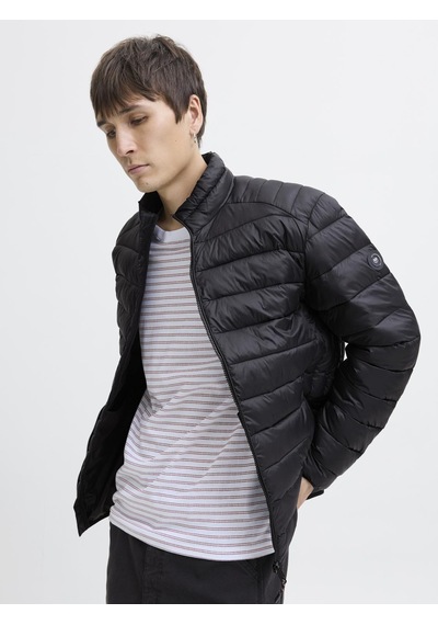 Jack & Jones Erkek Dik Yaka Kapitone Ceket - Bradley - 12280971 Black