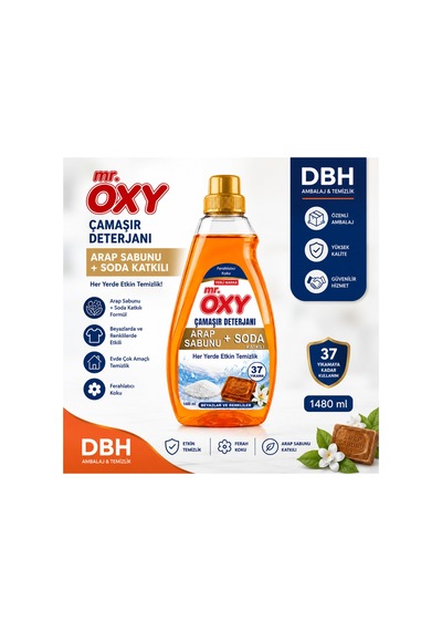 Oxy Sıvı Camasır Deterjanı Arap Sabunu+ Soda Beyazlar & Renklı 1460 Ml Sarı