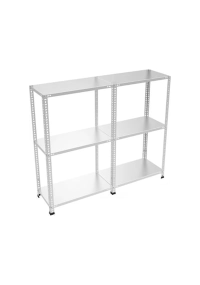 3 Katlı 2 Li Bitişik Çelik Galvaniz Arşiv Depo Rafı 43x75x100