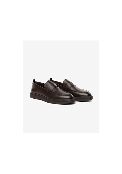 Greyder Erkek Kahverengi Hakiki Deri Loafer Ayakkabı 5k1la18493 7964 Kahve