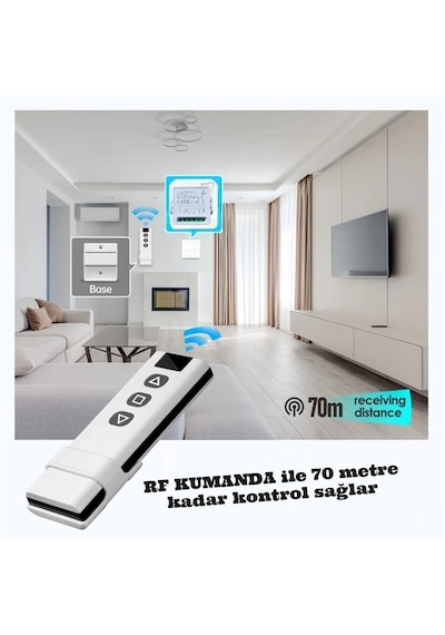 Onoff Tuya Wifi + Rf Akıllı Kepenk Panjur Anahtar Röle 10 Amper Kumanda Dahil Tuya Wifi