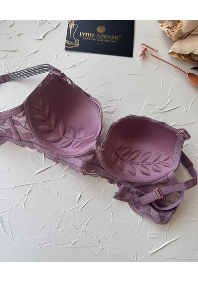 Jasmine Askıları Parlak Taşlı Hafif Destekli Dantelli Soft Cup İt Gül Kurusu
