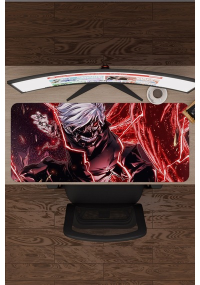 Tokyo Ghoul Anime V5 - 90x40 Xxl Gaming Kauçuk Kaymaz Taban Mouse Pad Fare Altlığı