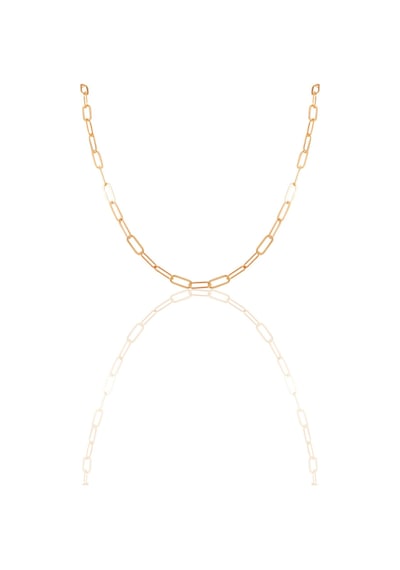 Gümüş Ataç Zincir. Barcode Gümüş - Rose Gold