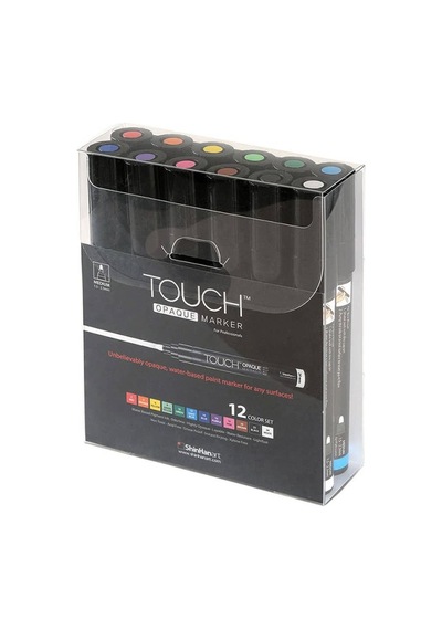 Touch Opaque Marker Akrilik Boyama Kalemi 12 Renk Medium Uç 1.5-