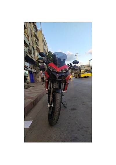 Zeus Motor 2015-18 Ducati Multistrada 1200 Ön Cam 51cm 4mm Koyu Füme Motosiklet Camı Çok Renkli