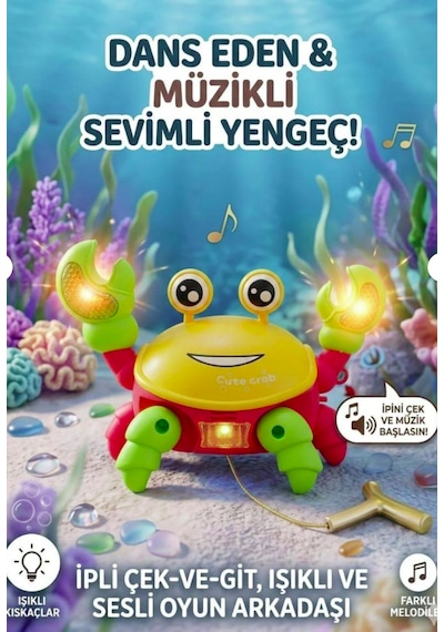 Dans Eden Müzikli Sevimli Yengeç Çocuğunuzun Yeni Oyun Arkadaşı