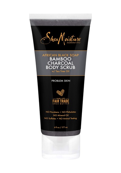 Shea Moısture Afrika Siyah Sabun Bambu Odun Kömürü Vücut Ovma Pul Pul Pul Pul, 6 Ons Diğer 06863474