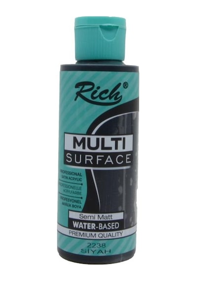 Rich Multi Surface Akrilik Boya Siyah 120Cc