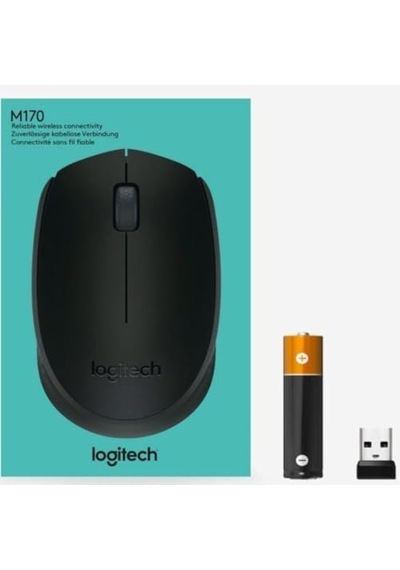 B170 Optik Usb Alıcılı Kablosuz Mouse, Sağ Ve Sol Elle Kullanıma Uygun, 12 Ay Pil Ömrü, Siyah