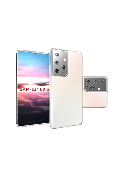 Rba Aksesuar Galaxy Uyumlu S21 Ultra Kılıf Rba Süper Silikon Kapak - Renksiz Çok Renkli