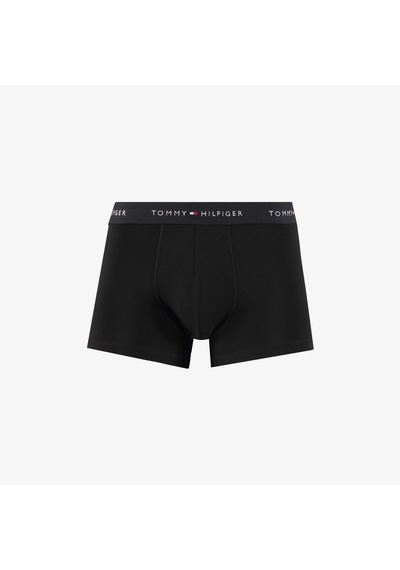 Tommy Hilfiger Microfibre Logo Erkek Siyah/beyaz 3'lü Boxer Um0um03523 Siyah