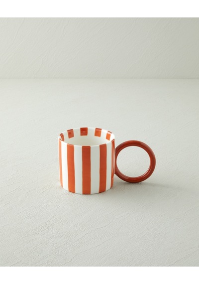 English Home Boldy Lines New Bone China Kupa 350 Ml Turuncu Turuncu