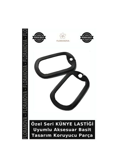 Floranova Özel Seri Künye Lastiği Uyumlu Aksesuar Basit Tasarım Koruyucu Parça Çok Renkli