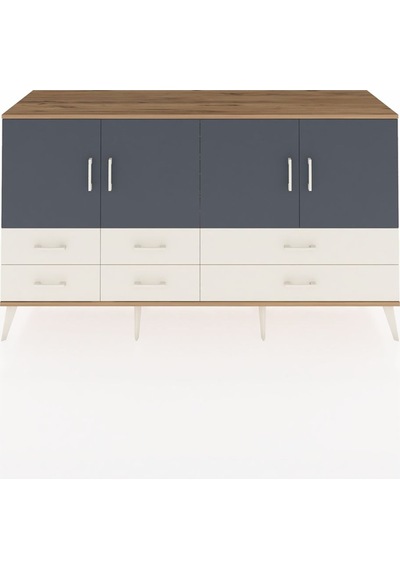 Hyperion Konsol 6 Raflı 6 Çekmeceli 4 Kapaklı 176x44x99 Çam-antra Çam-antrasit/aytaşı Hyperion Konsol 6 Raflı 6 Çekmeceli 4 Kapaklı 176x44x99 Çam-antra Çam-antrasit/aytaşı