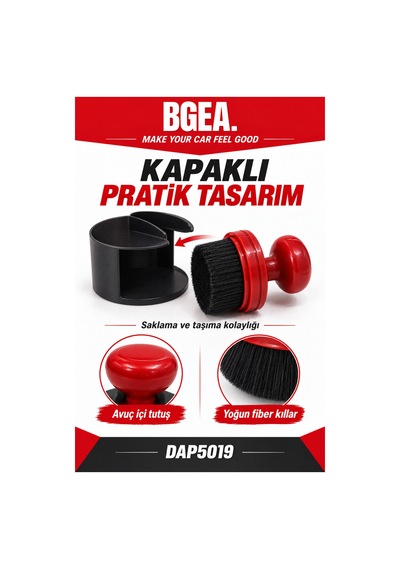Bgea Premium Kapaklı Oto Lastik Parlatma Aplikatör Fırçası