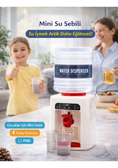 Sesli Ve Işıklı Çocuk Su Sebili 32 Cm - Minikler İçin Eğlenceli Ve Gerçekçi Bir Deneyim Oyuncak Su Sebili