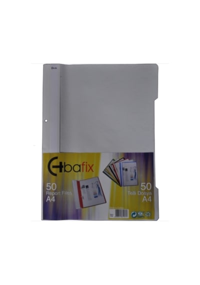 Bafix Telli Dosya Gri 50 Adet