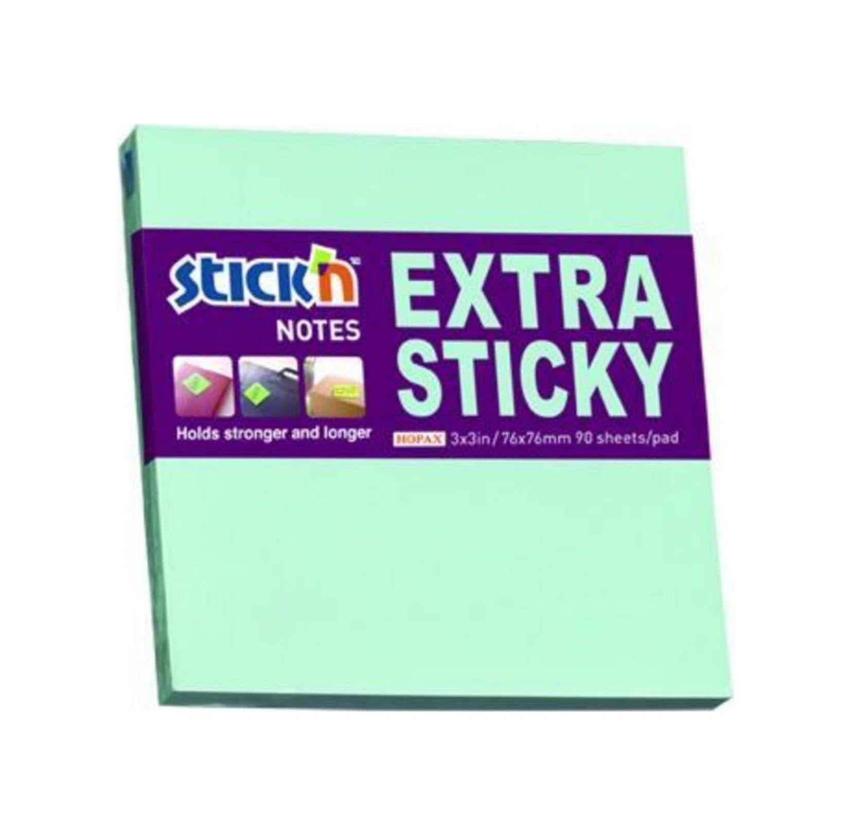 Hopax Stickn 76x76mm Extra Yapışkanlı Not Kağıdı Pastel Mavi 90 Yaprak Karışık