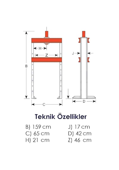 Grayzer 15 Ton Hidrolik Pres