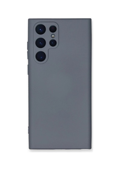 Newface - 567 - Samsung Galaxy Uyumlu S22 Ultra Kılıf Nano İçi Kadife Silikon - Csmo-tex - - Gri