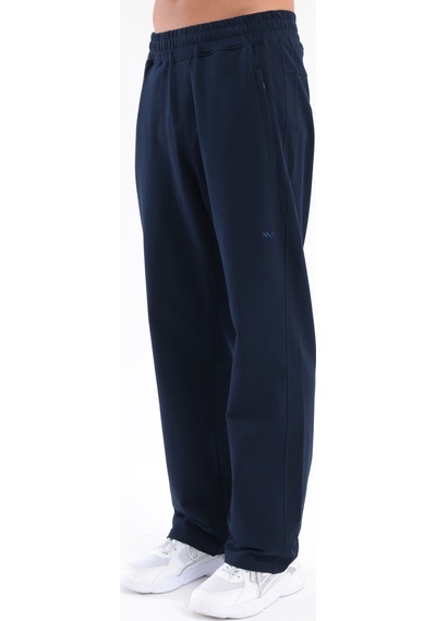 Rowinger 2 İplik Buggy Fit Nakışlı Logo Detaylı Cepli Erkek Eşofman Altı Navyblue