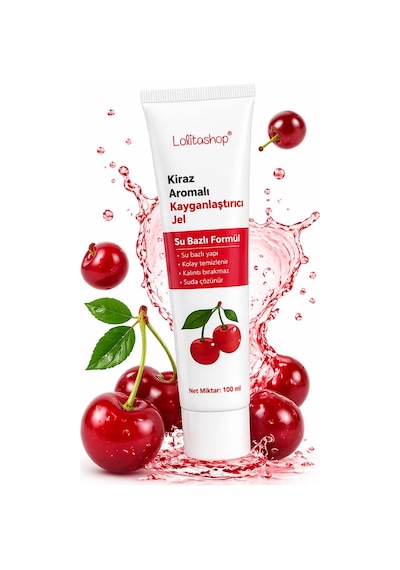Kiraz Aromalı Su Bazlı Ekstra Kayganlaştırıcı Jel 100 Ml Yenilebilir Kiraz Hazzı Aromalı Kaydırıcı Jel