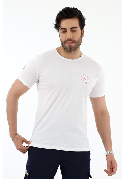 Acil Sağlık Yuvarlak Yaka Penye Kısa Kol Tshirt - Beyaz-12104 Beyaz