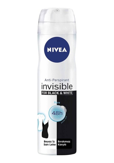 Nivea Black&White Invisible Pure Kadın Sprey Deodorant 150 ML