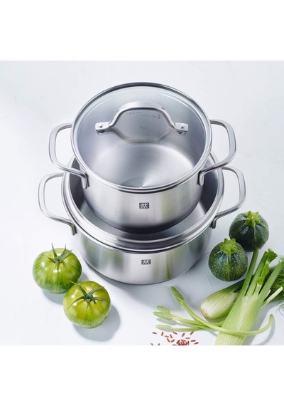 Zwilling Flow Tencere Seti, Paslanmaz Çelik, 5 Parça, Gümüş Rengi Genel