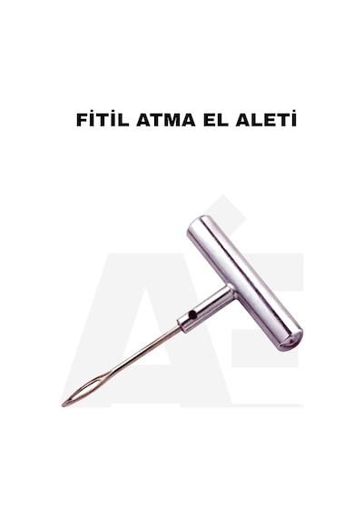 Dubleks Lastik Tamir Metal Set - 5 Adet Kısa Fitil - Fitil Atma Aleti Ve Yedek Ucu