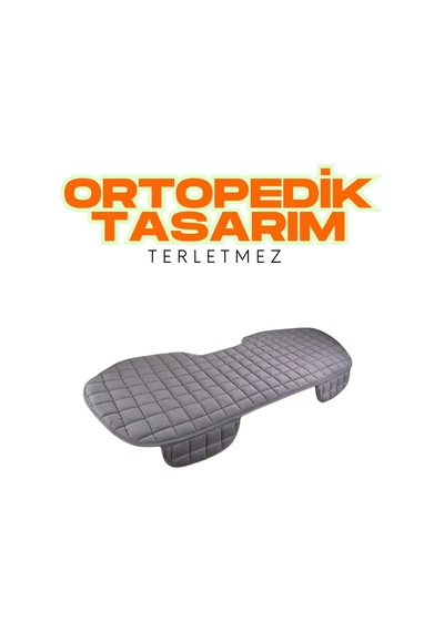 Antrasit Kadife Yüzeyli Araba Oturak Minderi Kaymaz, Ön/arka Koltuklara Uyumlu