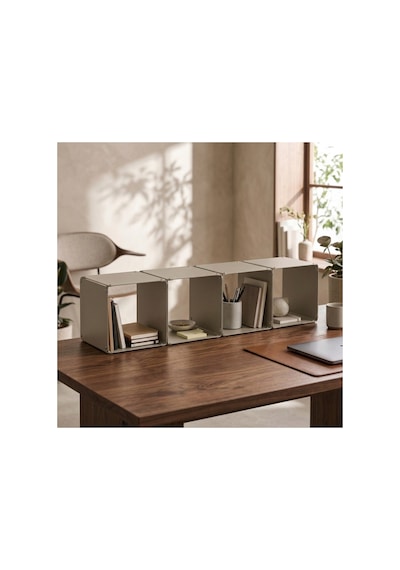 Node 4'lü Modüler Metal Tezgah Üstü Mutfak Rafı Ve Konsol Düzenleyici Stand 33x33 Cm Bej - 943953504 Bej